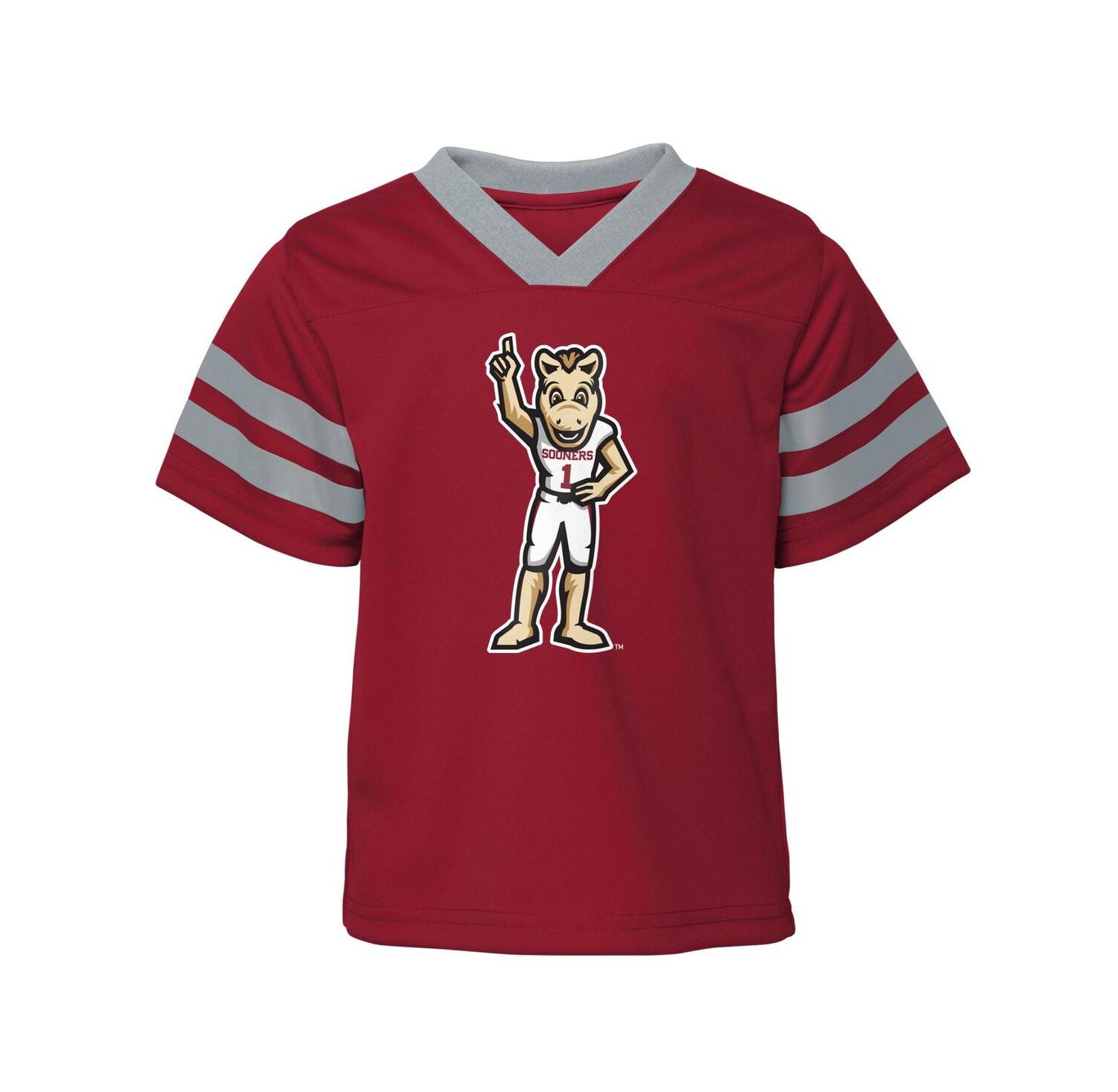 Baby Boys and Girls Crimson Oklahoma Sooners Two-Piece Red Zone Jersey and Pants Set