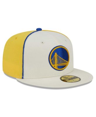 Men's Cream Golden State Warriors Piped Pop Panel 59FIFTY Fitted Hat