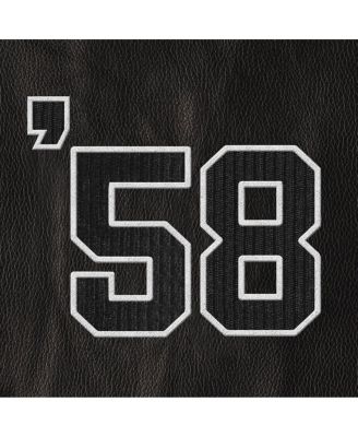 PLEASURES Men's White Los Angeles Dodgers Full-Snap Varsity Jacket