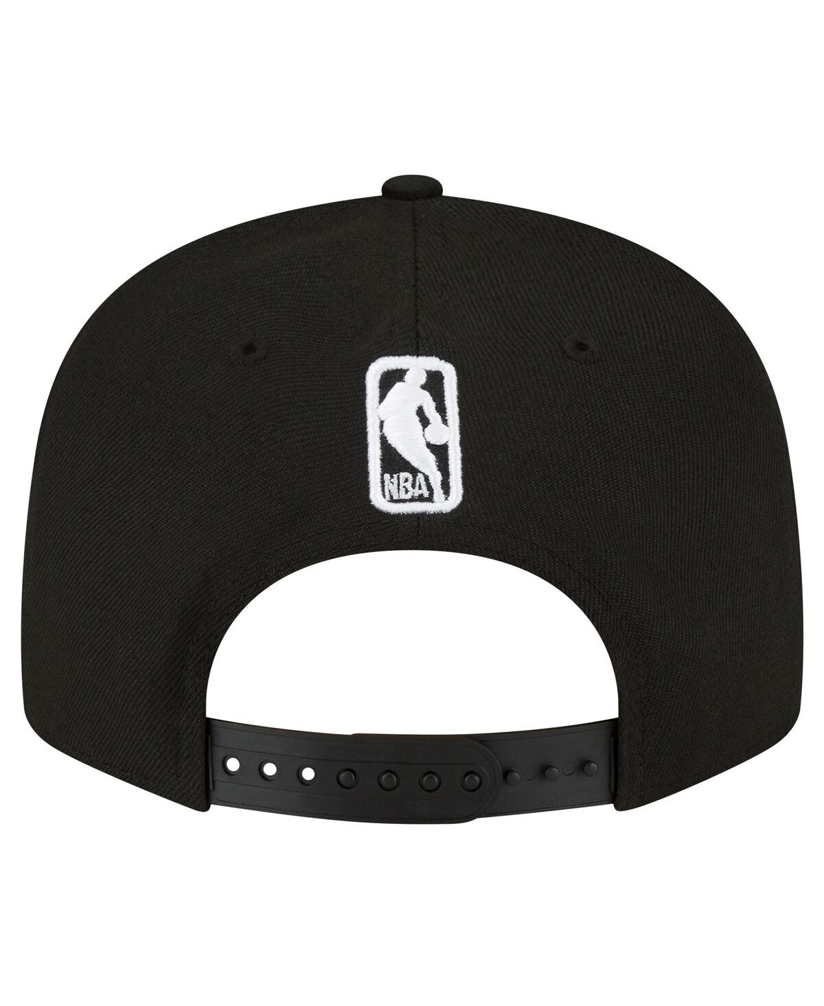 Shop New Era Men's  Cleveland Cavaliers Black And White 9fifty Snapback Hat