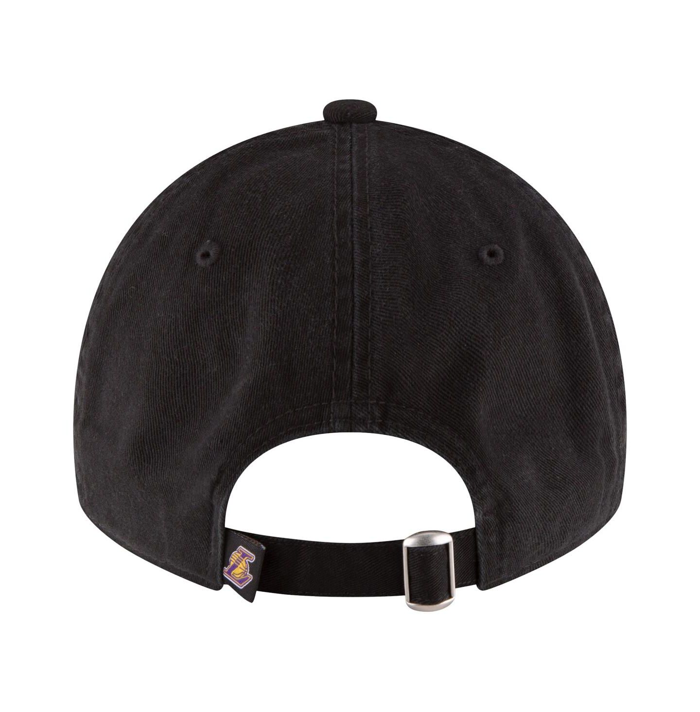 Мужская кепка New Era Black Los Angeles Lakers Team 2.0 9TWENTY Adjustable Hat — фото 4