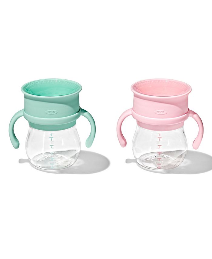 OXO Tot Transitions 6 Oz 360 Cup W. Handles - 2 Pack - Multi