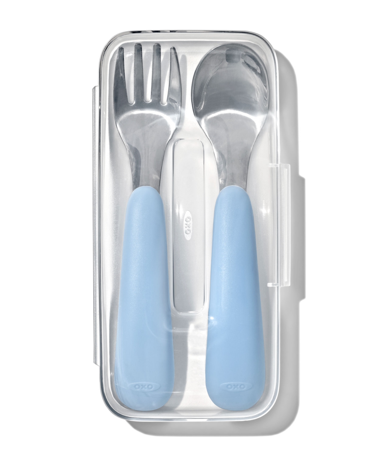 Shop Oxo Tot On-the-go 2 Pc Fork And Spoon Set In Dusk