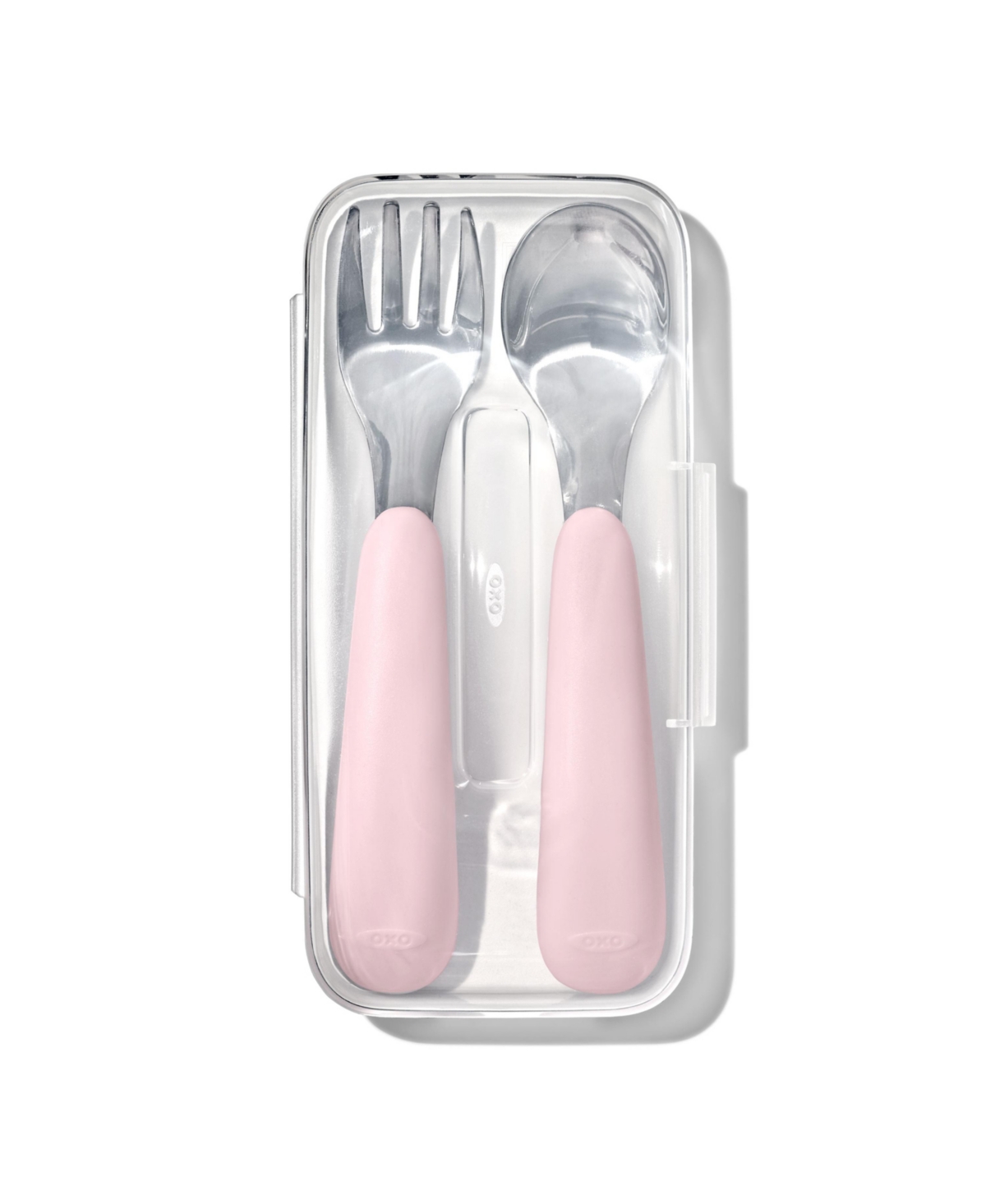 Shop Oxo Tot On-the-go 2 Pc Fork And Spoon Set In Blossom