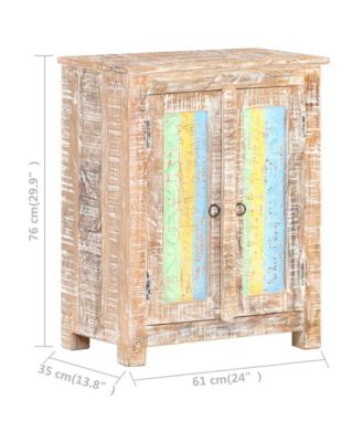 Sideboard 24"x13.8"x29.9" Rough Acacia Wood