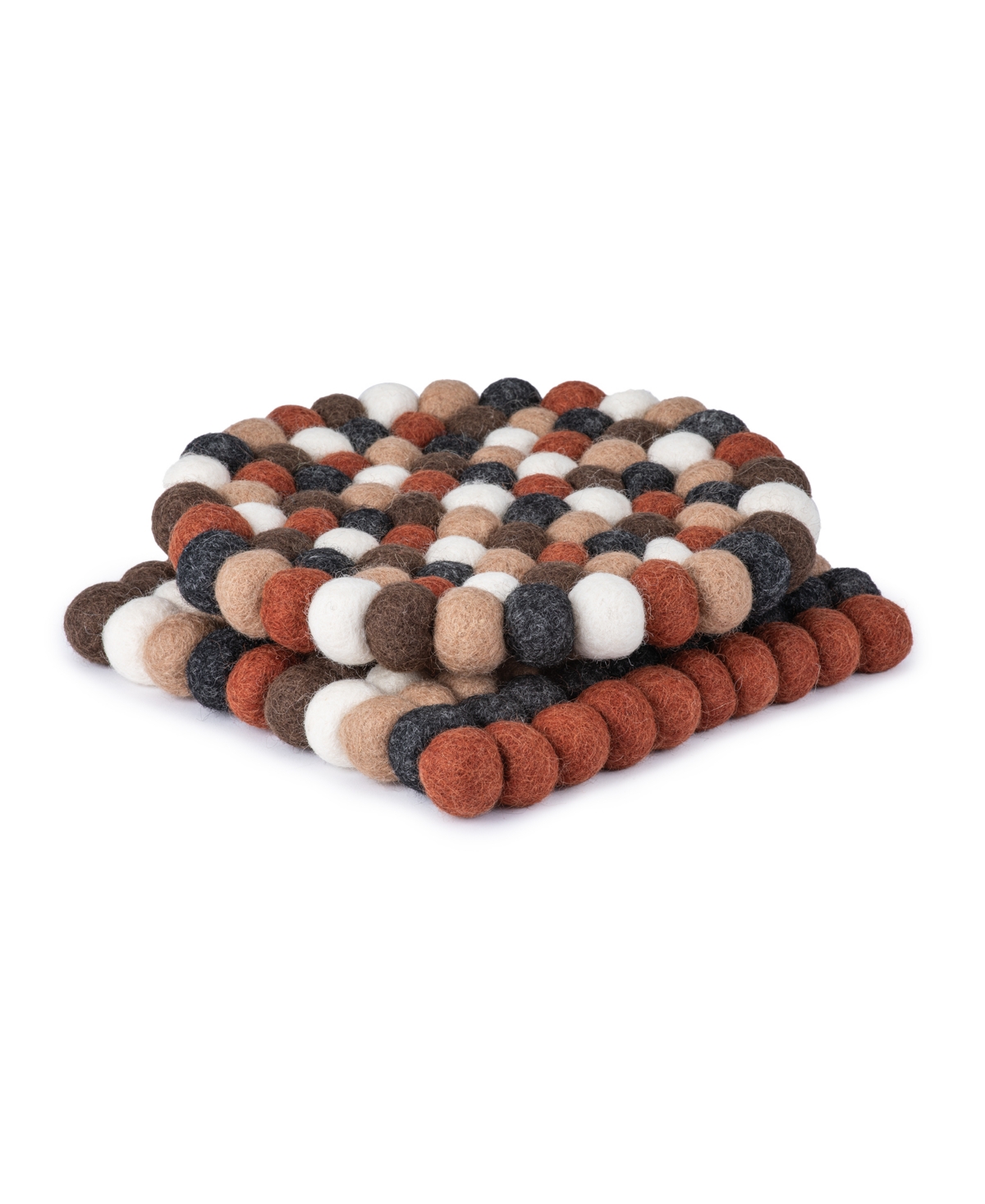 Shop Thirstystone Felted Pom Pom Trivets, Set Of 2 In Multicolor