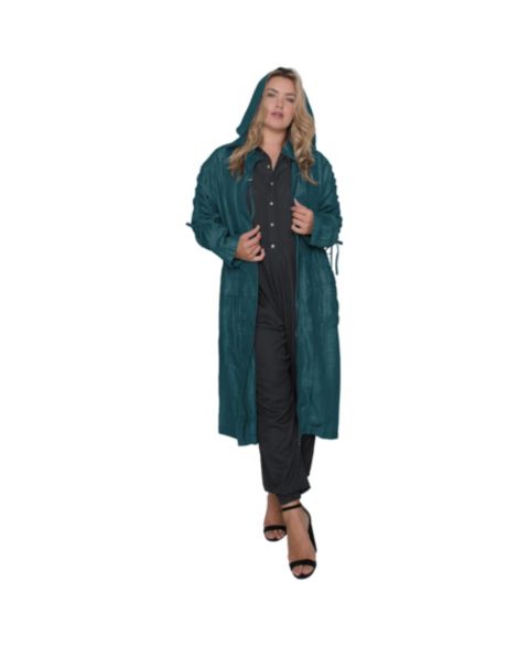 Женские куртки Standards & Practices Women's Plus Size Denim Tencel Hooded Long Trench Coat