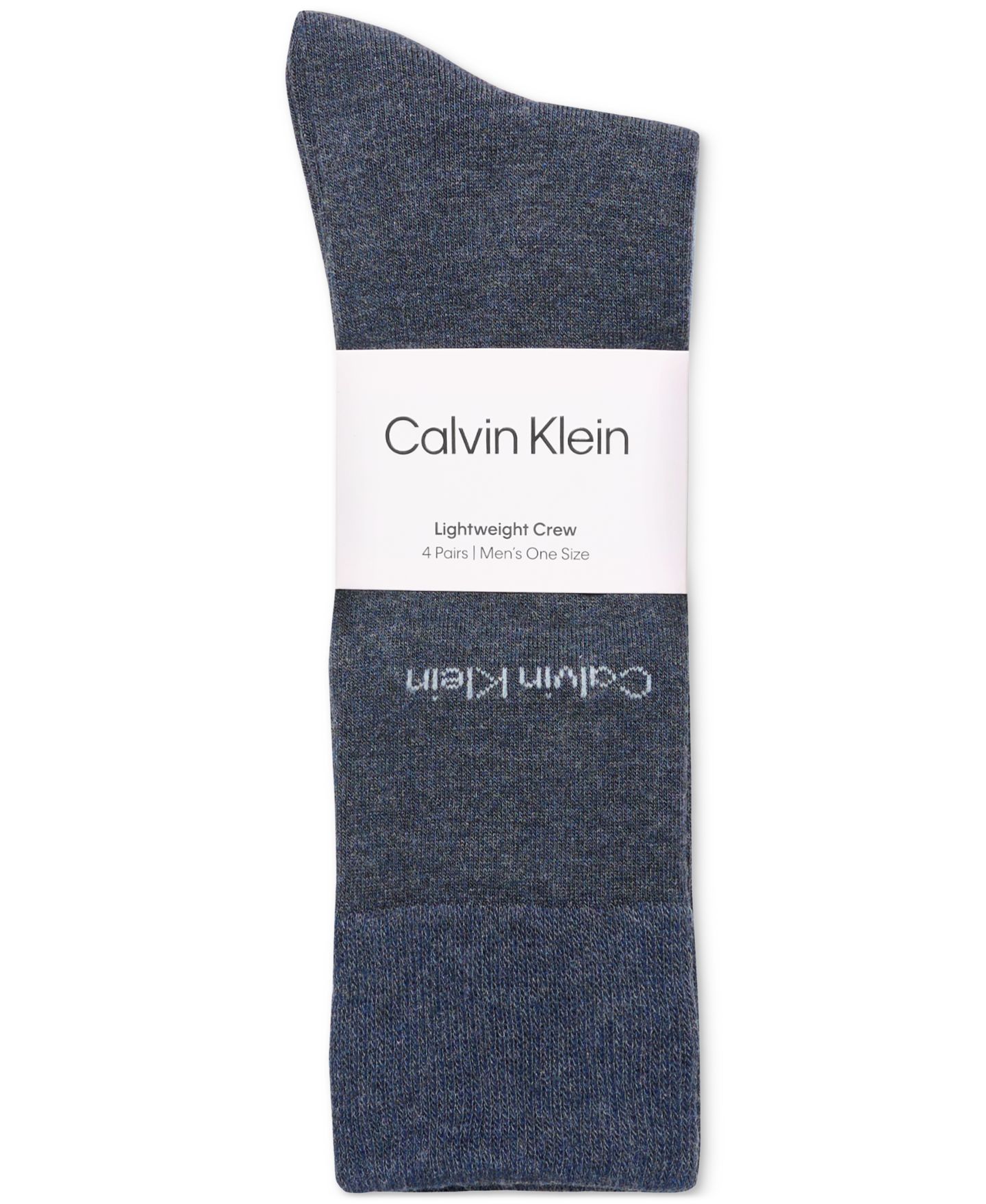 Носки Flat-Knit для мужчин, средней высоты, 4 шт. — Calvin Klein, цвет: Синий / Светлый синий — фото 2