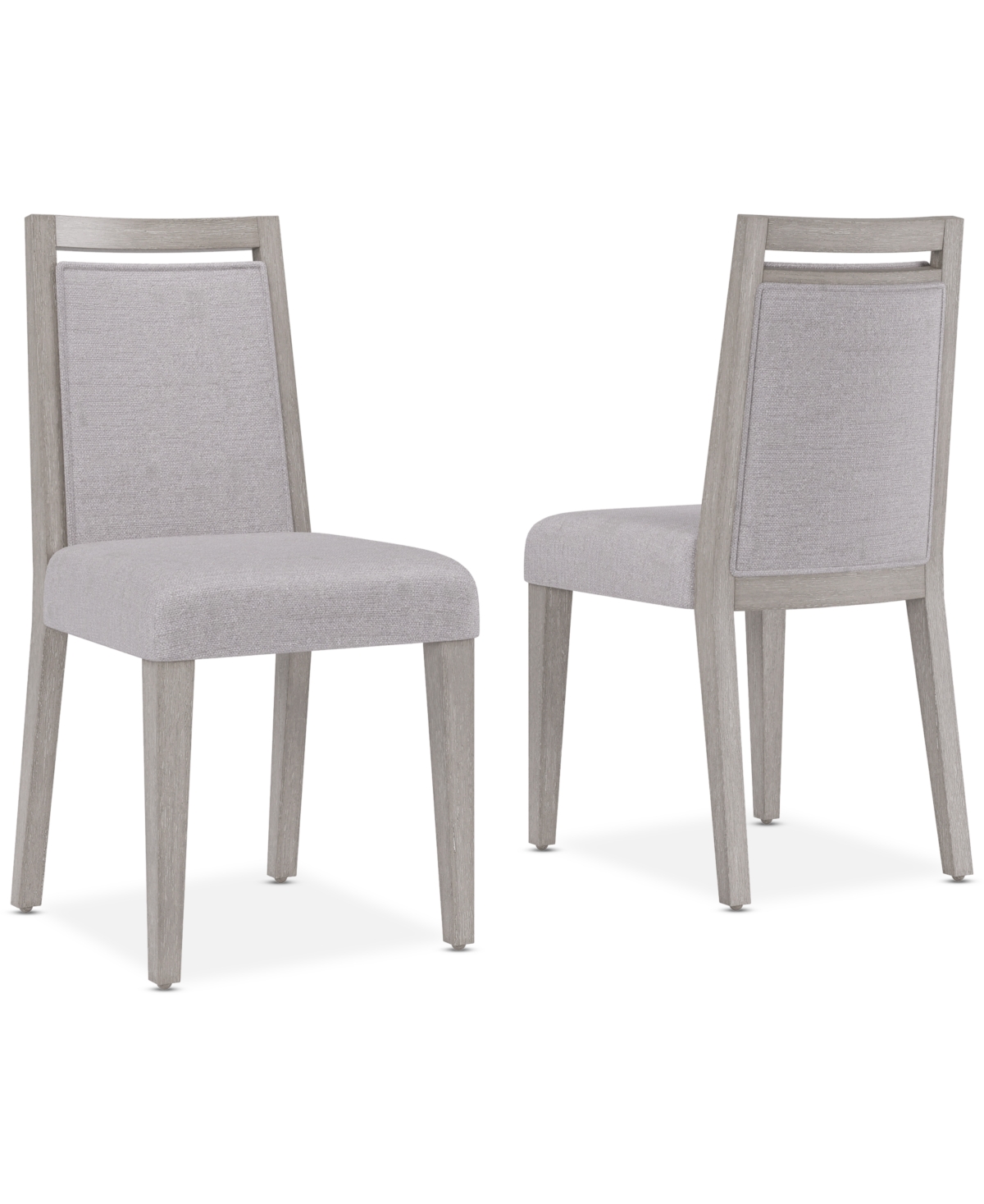Macy's Tivie 2 Pc Wood Dining Chair Set In Grey