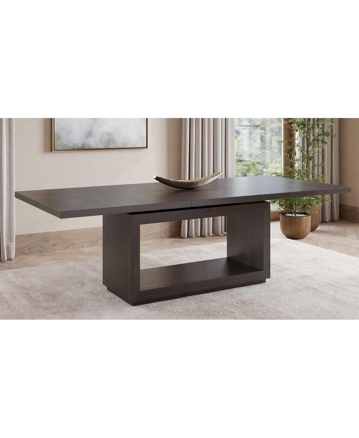 Macy's Tivie Rectangular Dining Table In Brown