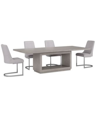 Tivie 5 Pc Dining Set (Rectangular Table + 4 Dining Chairs), Created for Macy's