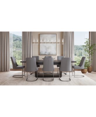 Tivie 9 Pc Dining Set (Rectangular Table + 8 Dining Chairs), Created for Macy's