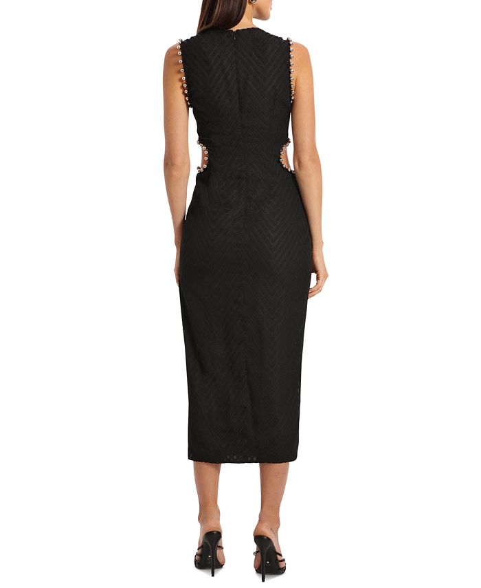 Avec Les Filles Women's Beaded Cutout Midi Dress - Macy's