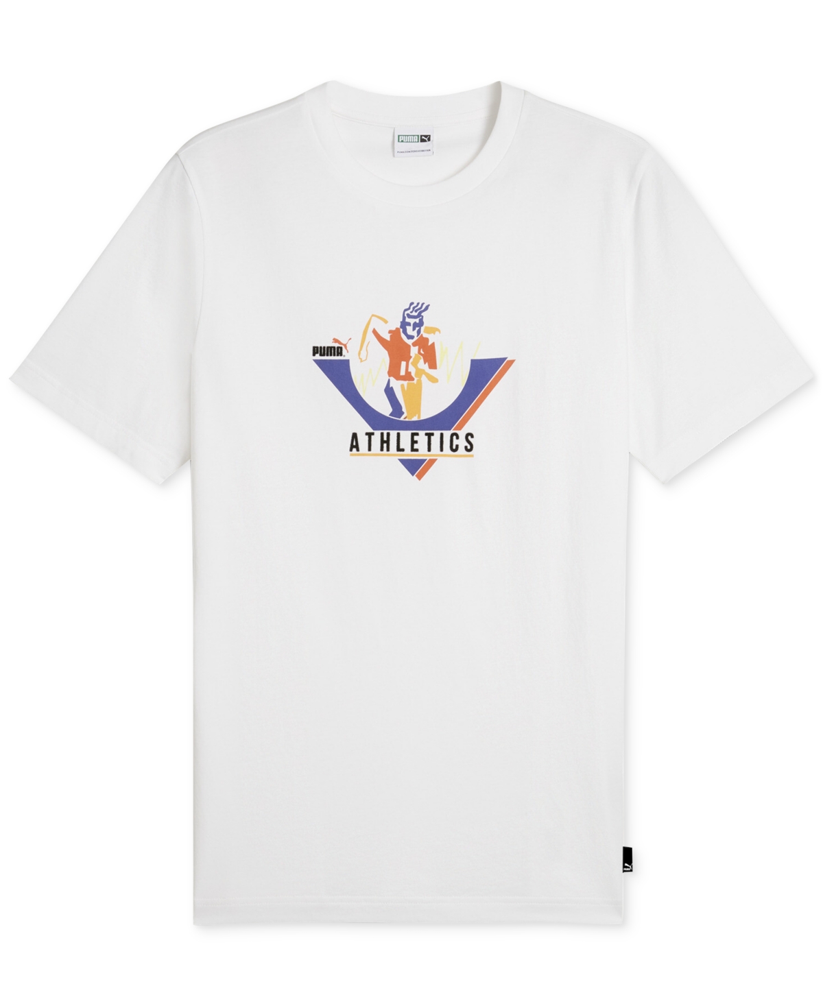 Puma Men's Athletics Runner Graphic T-shirt In  White