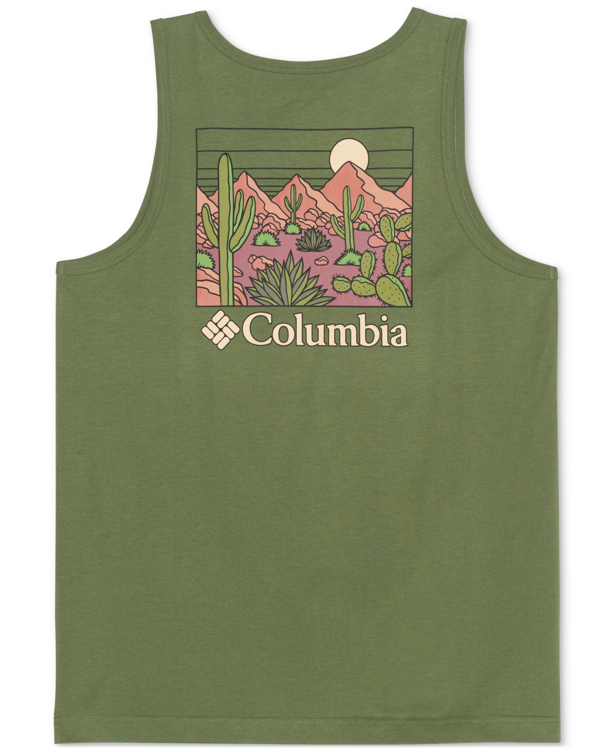 Columbia Men's Logo Graphic Tank Top In Canteen