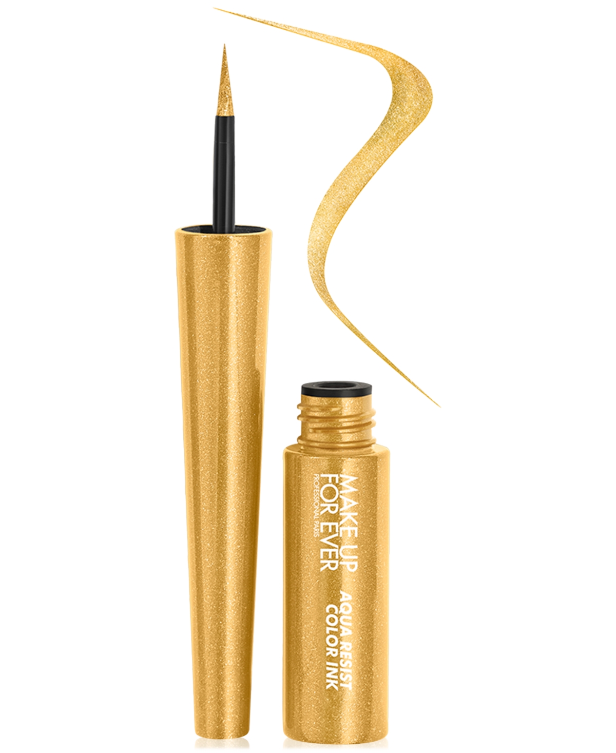 Shop Make Up For Ever Aqua Resist Color Ink Liquid Eyeliner In Gold Winner - (metallic Gold)
