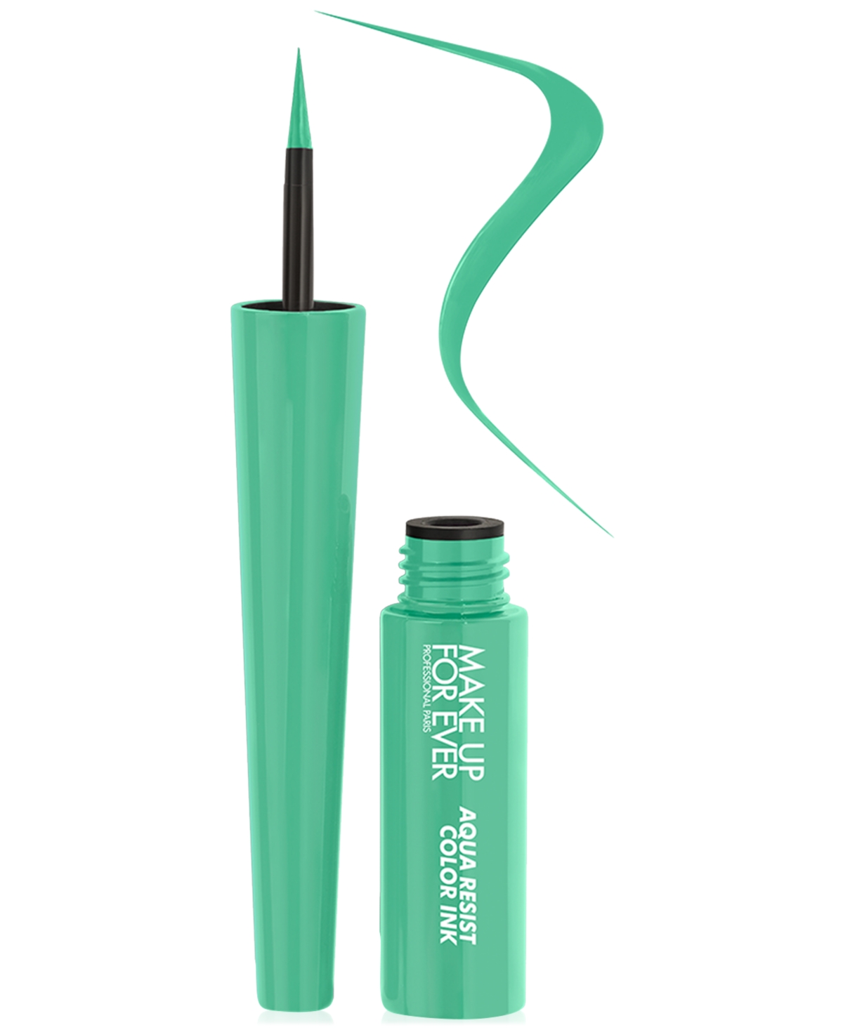 Shop Make Up For Ever Aqua Resist Color Ink Liquid Eyeliner In Matte Mint - (vibrant Mint Matte)