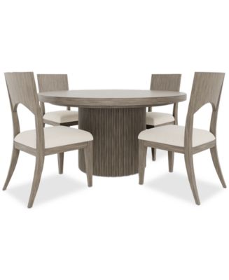 Frandlyn 5pc Dining Set (Round Table + 4 Side Chairs) - Macy's