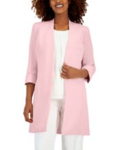Kasper Floral Flower White Pink Polyester Suit Blazer Jacket Women's 10P  Petite on eBid United States
