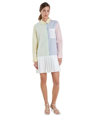 English Factory - Women's Colorblocked Shirtdress