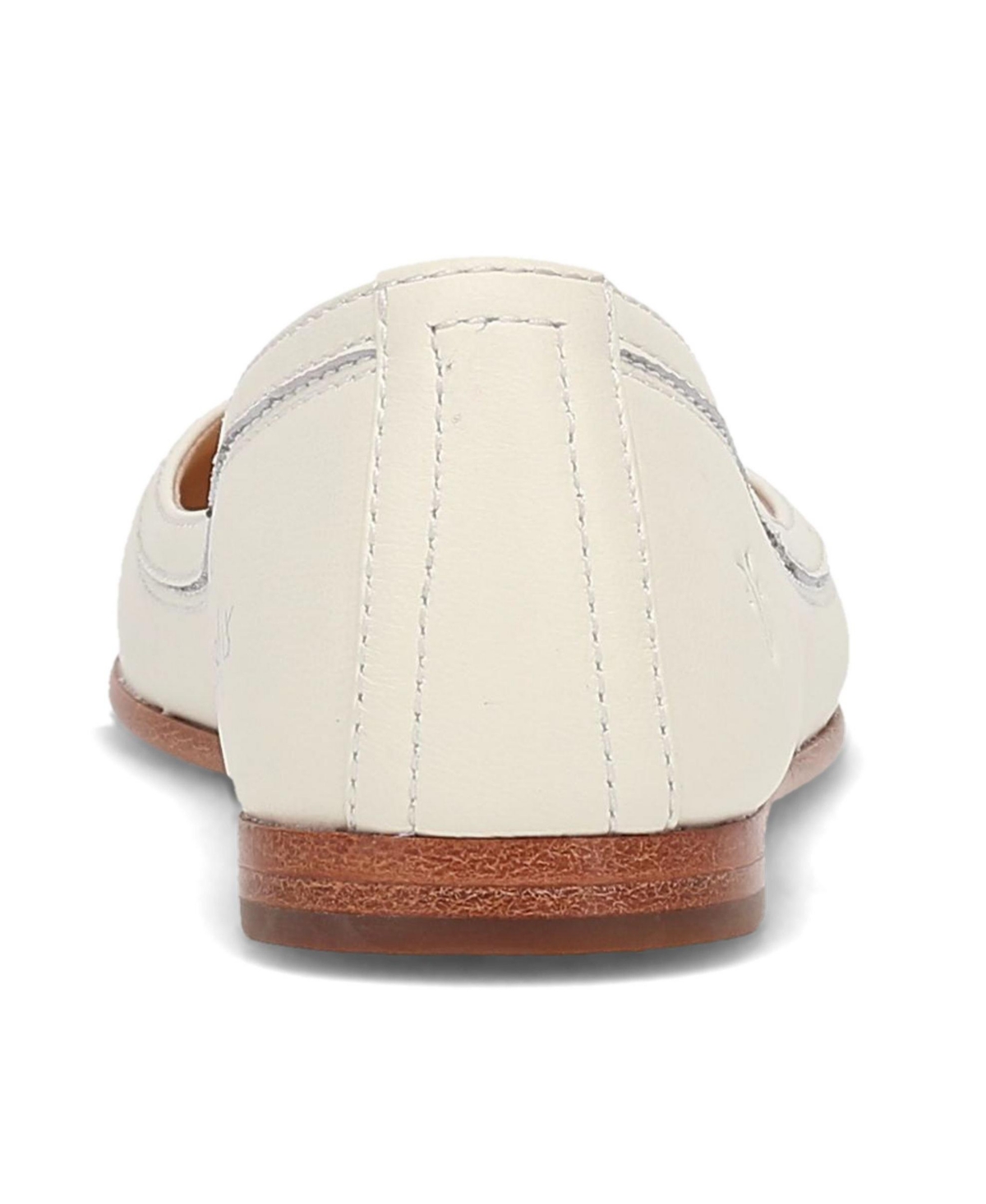 Frye Women's Carson Leather Ballet Flats - White -Waxy Leather