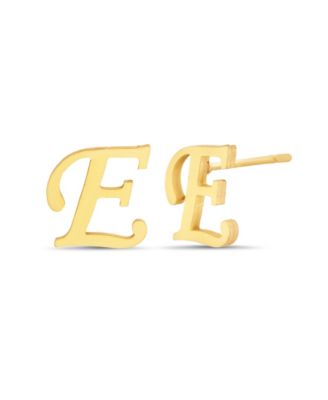 kensie Gold-Tone Letter Initial Stud Earring - E