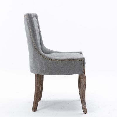 Ultra Side Chair Neutral Fabric, Solid Wood