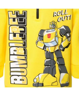 Toddler Boys Optimus Prime Bumblebee Megatron Half Zip Pullover Hoodie