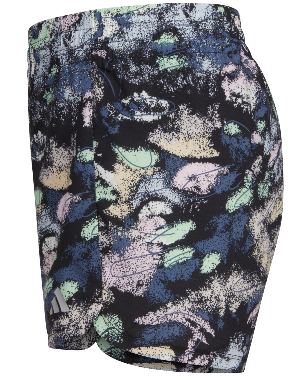 Shop Adidas Originals Big Girls Aeroready Printed Woven Pacer Shorts In Black W Multi
