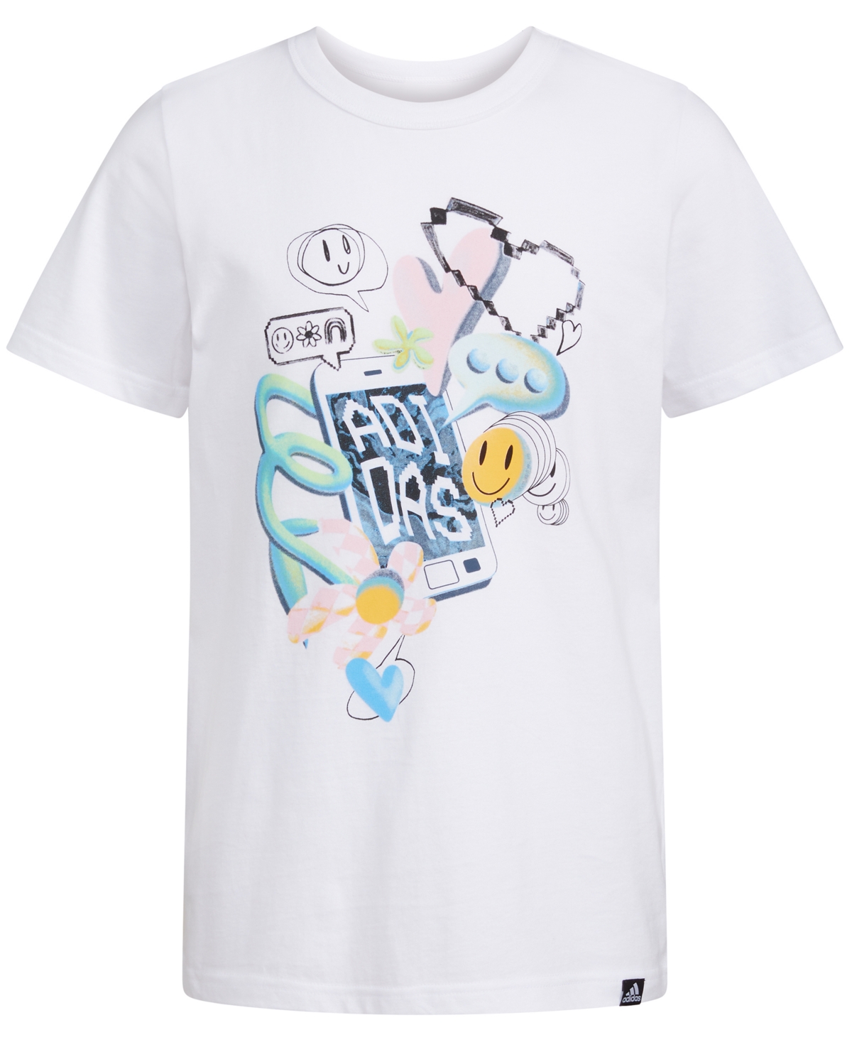 adidas Big Girls Short-Sleeve Cotton Logo Graphic T-Shirt