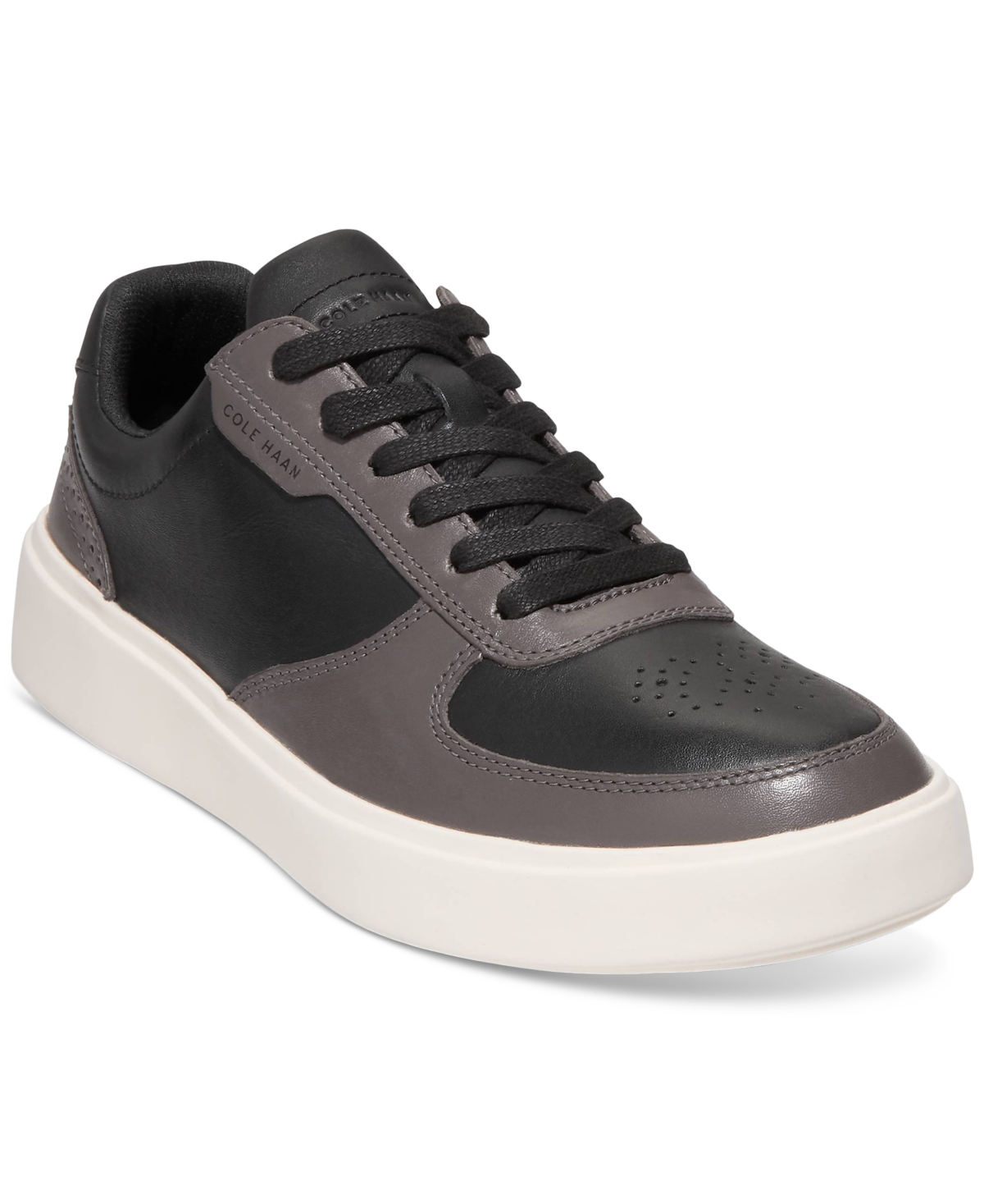 Cole Haan Men's Grand Crosscourt Transition Lace-up Sneakers In Black,pavement,ivory