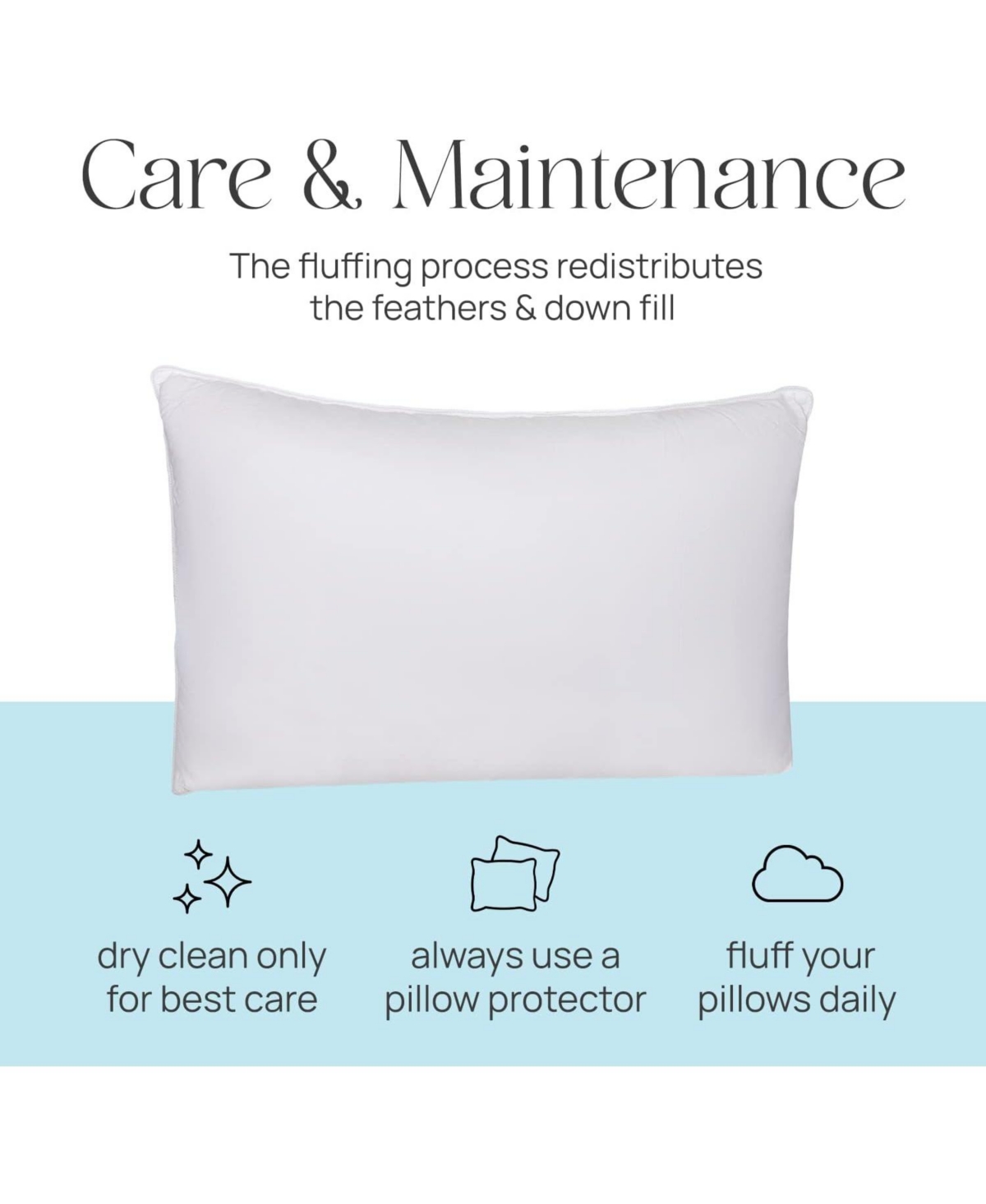 East Coast Bedding 50% Down, 50% Feather Bed Pillow Standard, Pack of 1