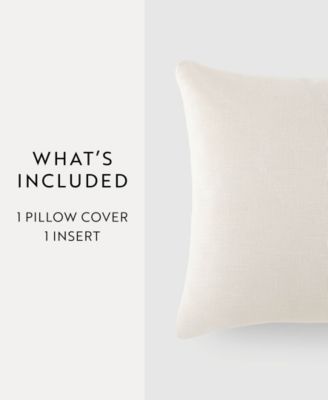 Stone Washed and Distressed Decorative Pillow, 20" x 20"