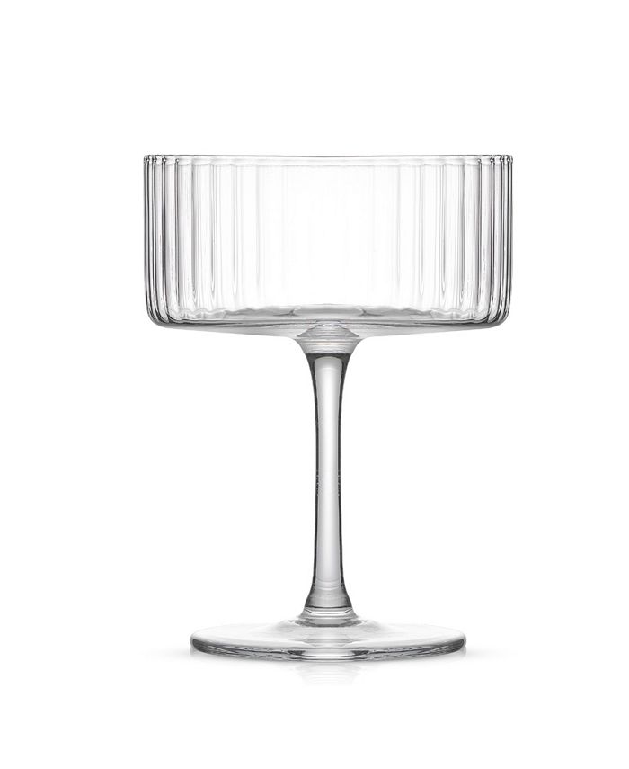 JoyJolt Elle Ribbed Coupe Martini Glasses, Set of 4 Macy's