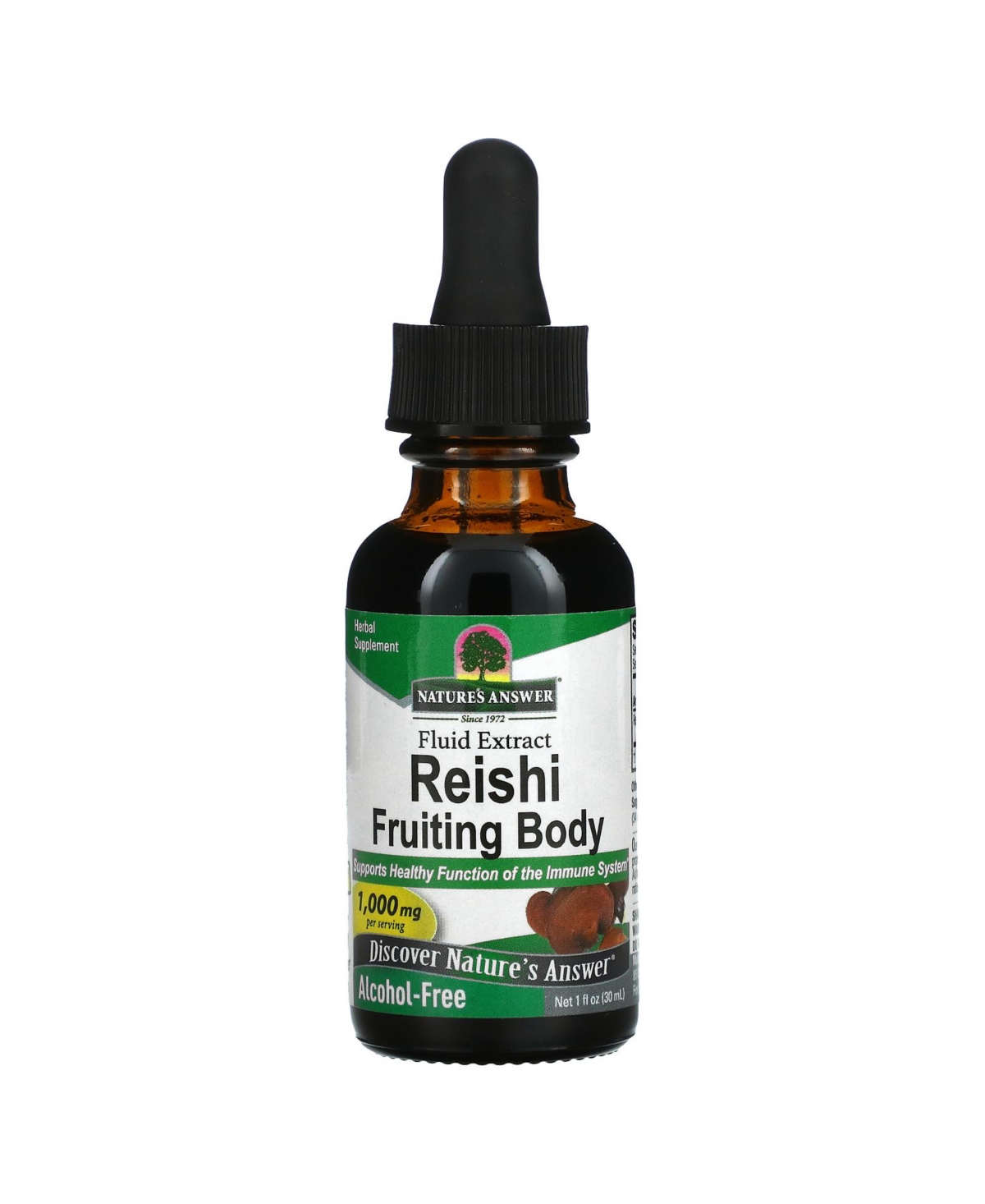 Reishi Fruiting Body Alcohol-Free 1 000 mg - 1 fl oz (30 ml) - Assorted Pre-Pack