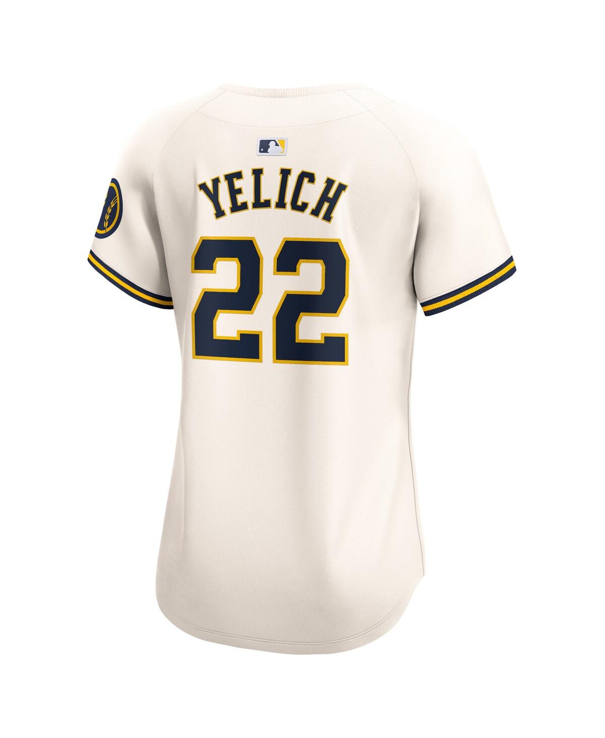 Women's Nike Christian YelichMilwaukee Brewers Home Limited Player Jersey - Cream