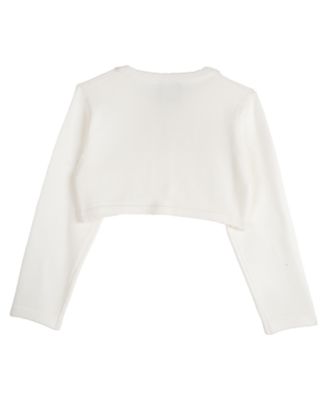 Toddler & Little Girls Imitation-Pearl Cardigan