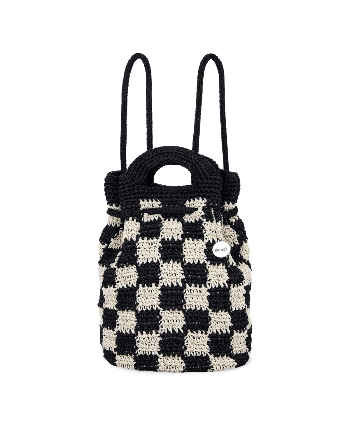 Dylan Crochet Small Backpack - Ecru Multi Beads