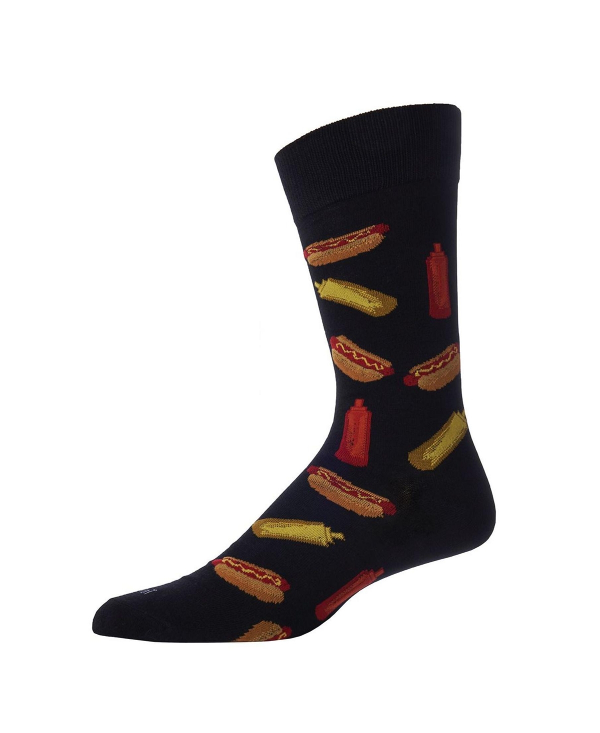 Men's Tasty Hot Dogs Novelty Crew Socks - Med Gray Heather