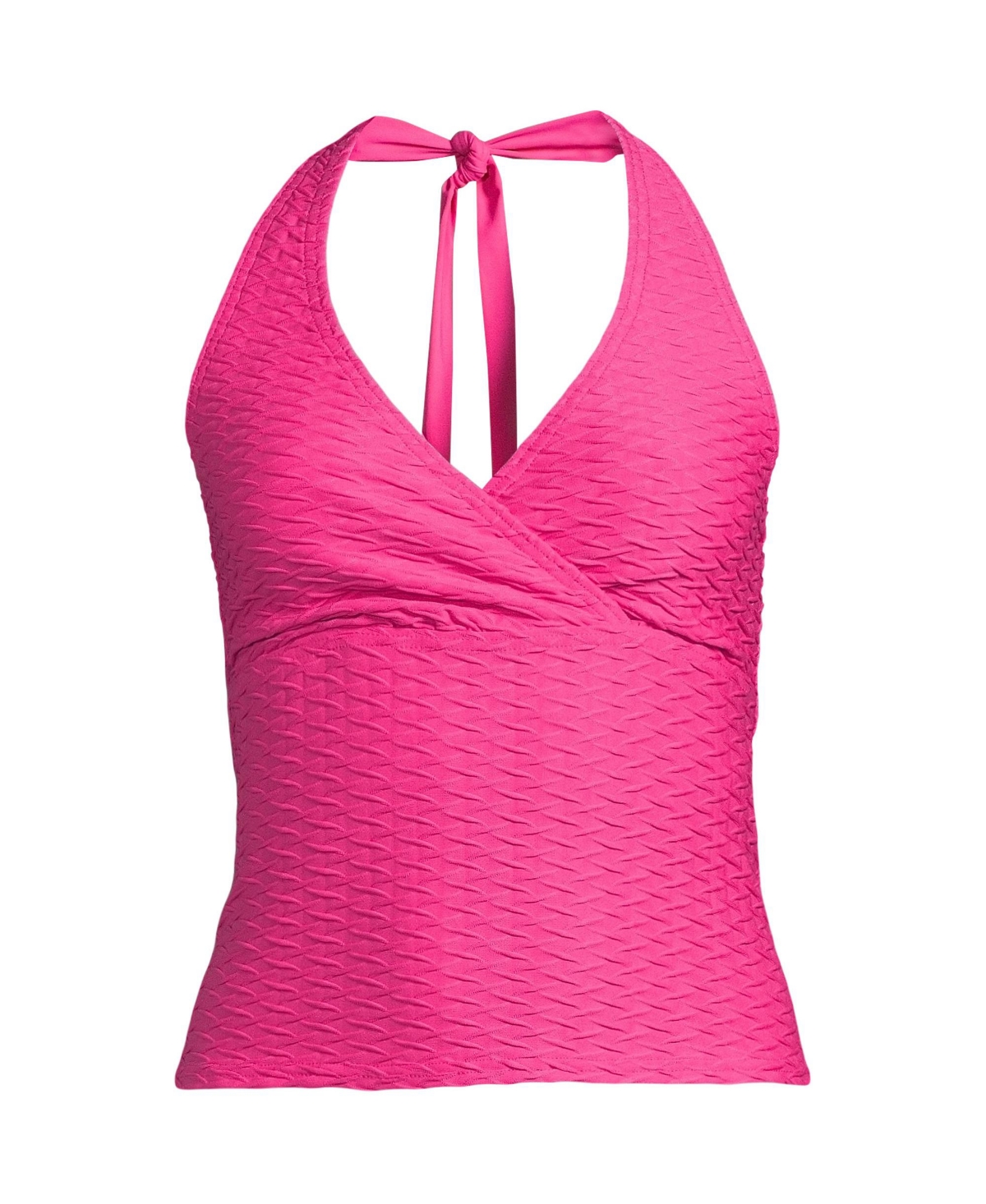 Women's Texture Halter Tankini Swimsuit Top - Prism pink