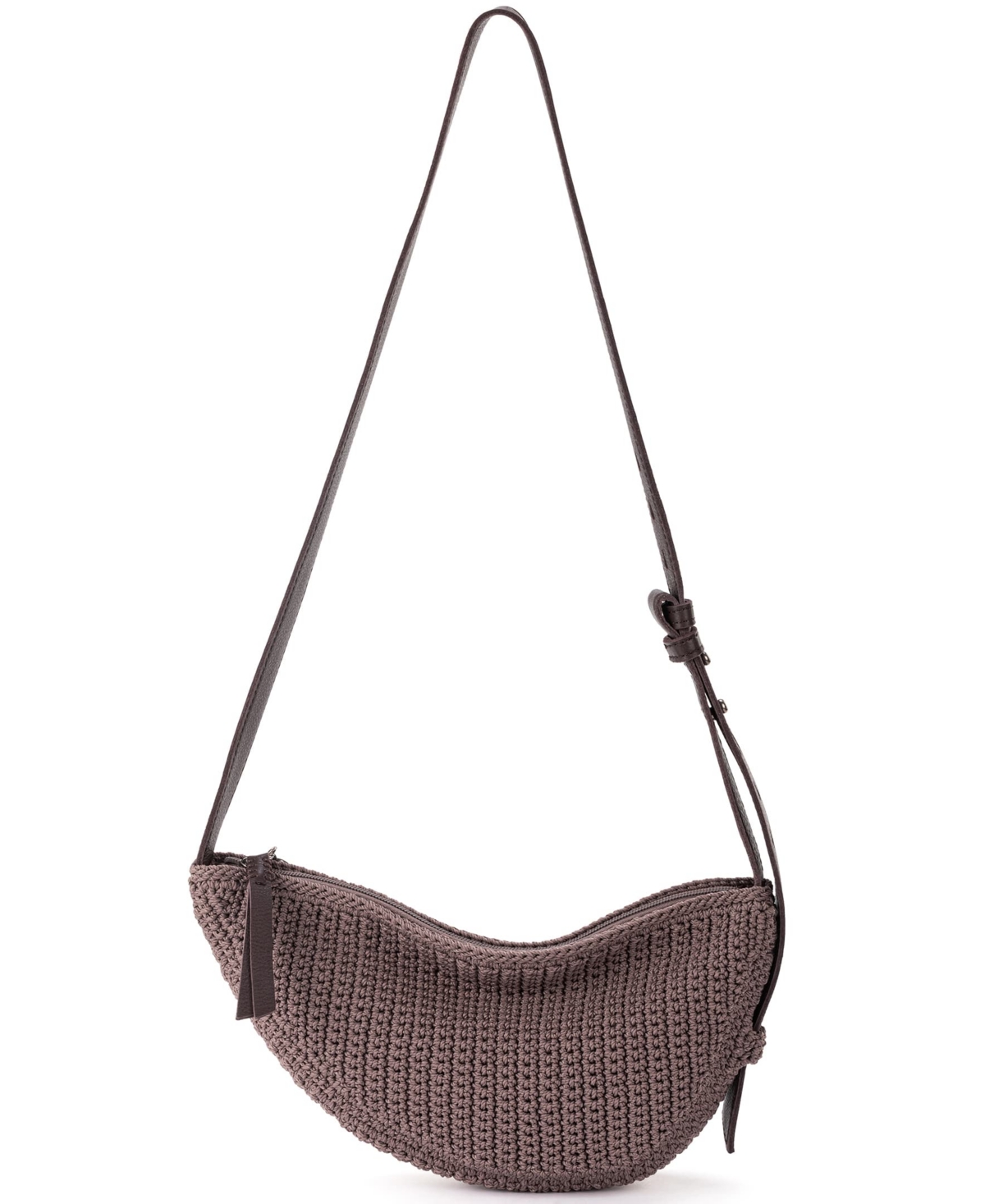 Tess Crochet Mini Sling Bag - Black Stripe