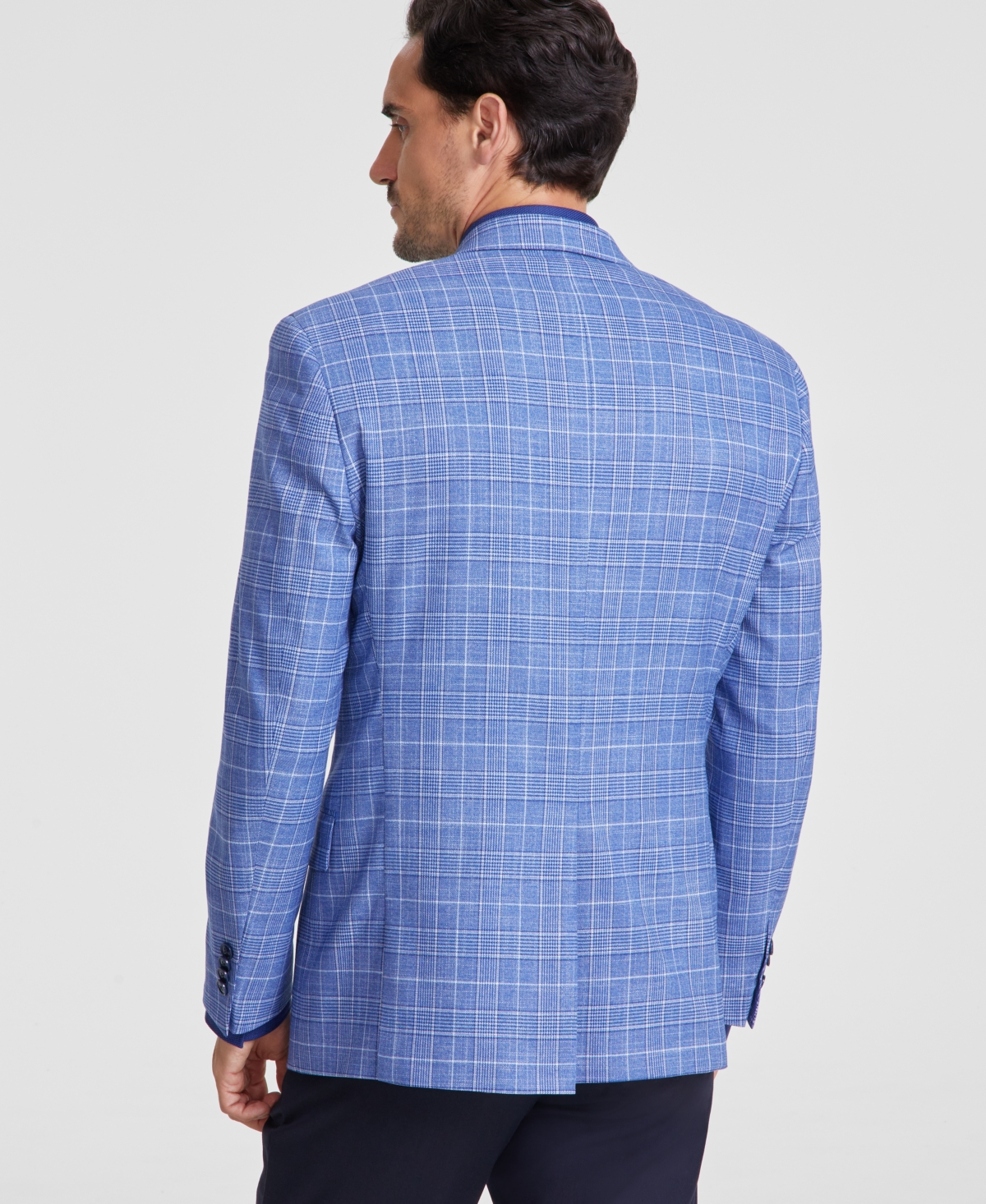 Michael Kors Men's Classic-Fit Check Sport Coat -white
