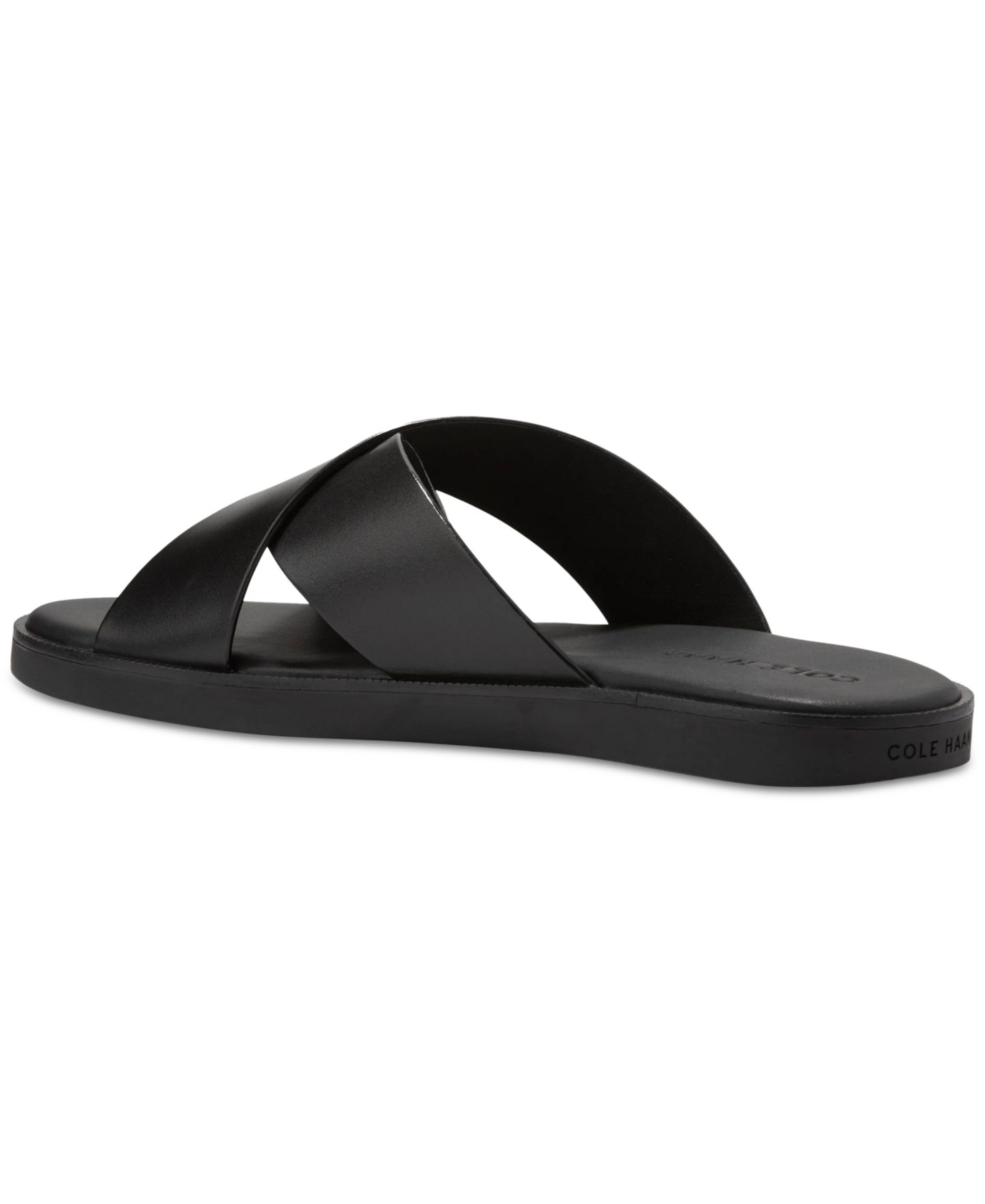 Мужские сандалии Cole Haan Nantucket Cross Strap Slip-On Slide, цвет: Чёрный — фото 3