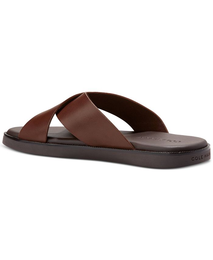 Cole Haan Men's Nantucket Cross Strap Slip-On Slide Sandals - Macy's
