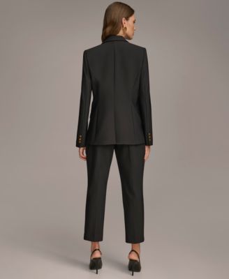 Women's One Button Blazer & Slim Leg Ankle Pant