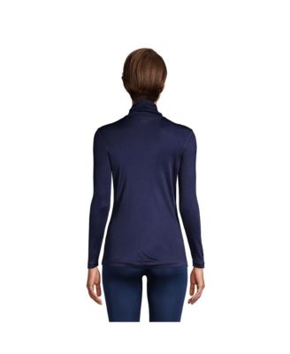 Women's Silk Interlock Turtleneck Long Underwear Top