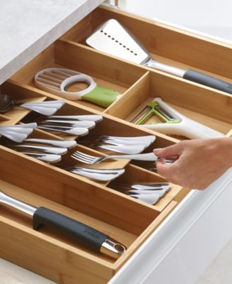 Drawerstore Bamboo Expandable Cutlery, Utensil and Gadget Organizer