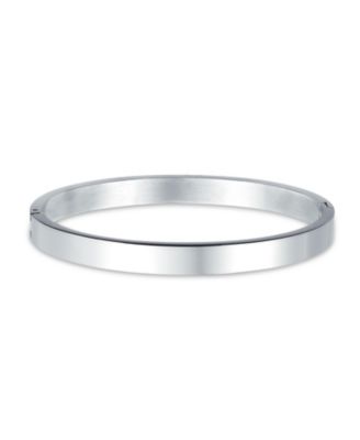 Channel Set White Cubic Zirconia CZ Stackable Bangle Bracelet Prom Stainless Steel