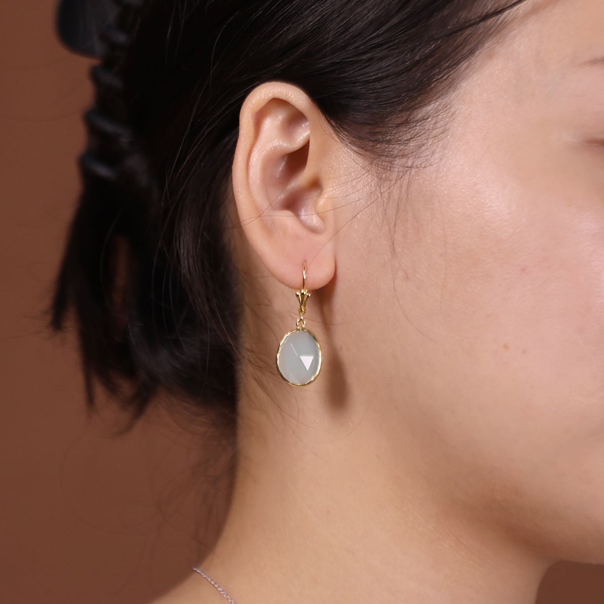 Bling Jewelry Elegant Soft Pink Dangle Earrings Double Round Teardrop, Lever Back 14K Gold-Plated .925 Sterling Silver