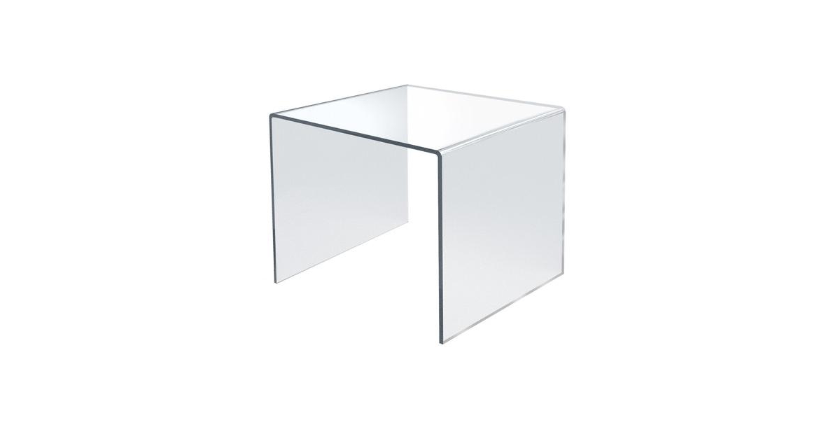 Clear Acrylic Riser Pedestal Display 9.5"W x 9.5"D x 9.5"H, 4-Pack